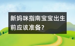 新媽咪指南：寶寶出生前應(yīng)該準(zhǔn)備？