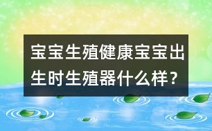 寶寶生殖健康：寶寶出生時生殖器什么樣？