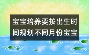 寶寶培養(yǎng)要按出生時(shí)間規(guī)劃：不同月份寶寶的養(yǎng)育重點(diǎn)