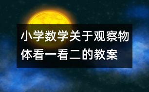 小學數(shù)學關(guān)于觀察物體：看一看（二）的教案 教學資料 教學設(shè)計