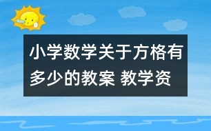 小學(xué)數(shù)學(xué)關(guān)于方格有多少的教案 教學(xué)資料 教學(xué)設(shè)計(jì)