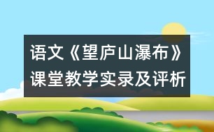 語(yǔ)文《望廬山瀑布》課堂教學(xué)實(shí)錄及評(píng)析