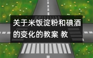 關(guān)于米飯、淀粉和碘酒的變化的教案 教學(xué)設(shè)計(jì)  新教科版六年級(jí)下冊科學(xué)教案