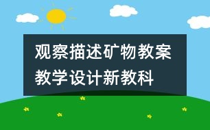 觀察、描述礦物教案 教學(xué)設(shè)計—新教科版四年級下冊科學(xué)教案