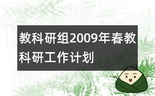 教科研組2009年春教科研工作計劃