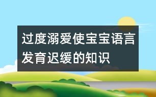 過(guò)度溺愛(ài)使寶寶語(yǔ)言發(fā)育遲緩的知識(shí)