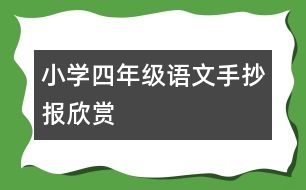 小學(xué)四年級(jí)語(yǔ)文手抄報(bào)欣賞