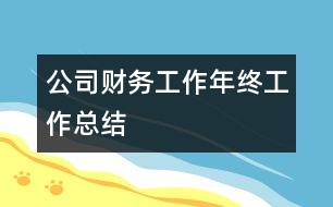 公司財務工作年終工作總結