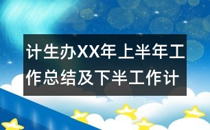 計生辦XX年上半年工作總結及下半工作計劃