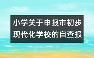 小學(xué)關(guān)于申報(bào)市初步現(xiàn)代化學(xué)校的自查報(bào)告