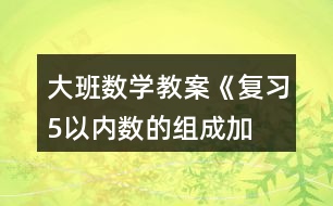 大班數(shù)學(xué)教案《復(fù)習(xí)5以內(nèi)數(shù)的組成、加減》反思