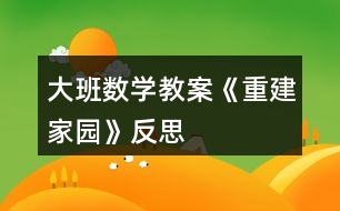 大班數(shù)學教案《重建家園》反思