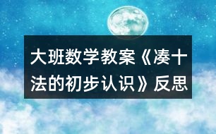 大班數(shù)學教案《湊十法的初步認識》反思