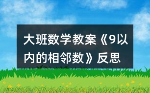 大班數(shù)學(xué)教案《9以?xún)?nèi)的相鄰數(shù)》反思