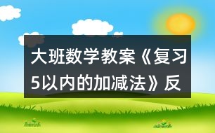 大班數(shù)學教案《復習5以內的加減法》反思