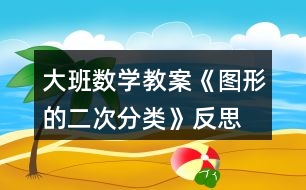 大班數(shù)學(xué)教案《圖形的二次分類》反思