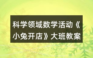 科學(xué)領(lǐng)域數(shù)學(xué)活動《小兔開店》大班教案