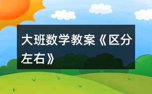 大班數(shù)學(xué)教案《區(qū)分左右》