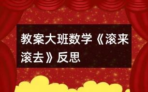 教案大班數(shù)學(xué)《滾來(lái)滾去》反思