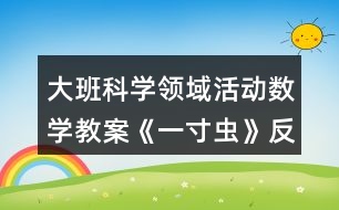 大班科學(xué)領(lǐng)域活動(dòng)數(shù)學(xué)教案《一寸蟲(chóng)》反思