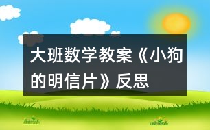 大班數學教案《小狗的明信片》反思