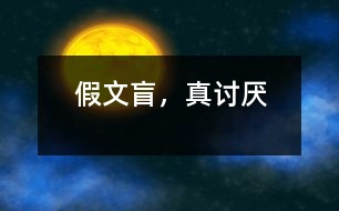 假文盲，真討厭