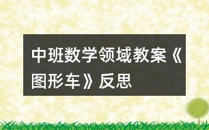 中班數(shù)學領(lǐng)域教案《圖形車》反思