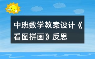 中班數(shù)學(xué)教案設(shè)計《看圖拼畫》反思