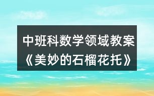 中班科數(shù)學領(lǐng)域教案《美妙的石榴花托》反思