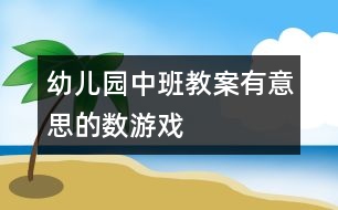 幼兒園中班教案：有意思的數(shù)游戲