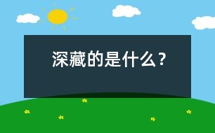 深藏的是什么？