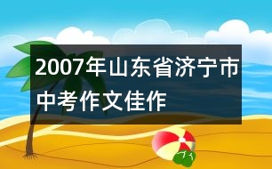 2007年山東省濟(jì)寧市中考作文佳作