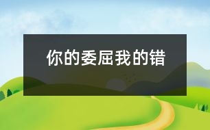 你的委屈——我的錯