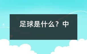 足球是什么？（中）