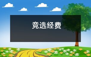 競選經(jīng)費