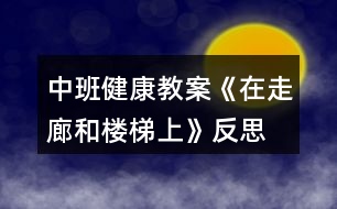 中班健康教案《在走廊和樓梯上》反思