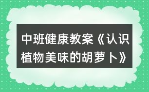 中班健康教案《認(rèn)識植物美味的胡蘿卜》反思