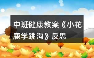 中班健康教案《小花鹿學(xué)跳溝》反思