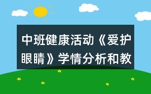 中班健康活動(dòng)《愛護(hù)眼睛》學(xué)情分析和教學(xué)設(shè)計(jì)反思