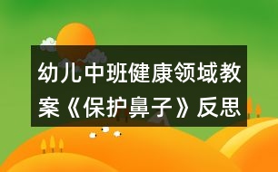 幼兒中班健康領(lǐng)域教案《保護(hù)鼻子》反思