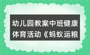 幼兒園教案中班健康體育活動《螞蟻運(yùn)糧》反思