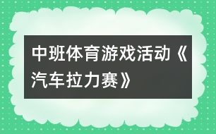 中班體育游戲活動《汽車拉力賽》