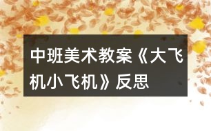 中班美術(shù)教案《大飛機(jī)、小飛機(jī)》反思