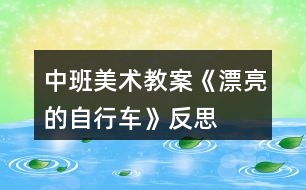 中班美術教案《漂亮的自行車》反思