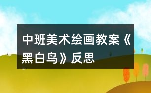 中班美術(shù)繪畫教案《黑白鳥》反思