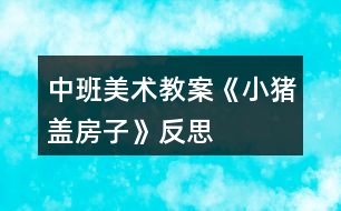 中班美術教案《小豬蓋房子》反思