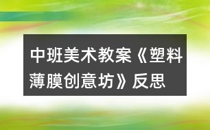 中班美術(shù)教案《塑料薄膜創(chuàng)意坊》反思