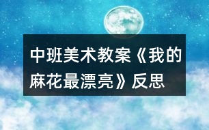 中班美術教案《我的麻花最漂亮》反思