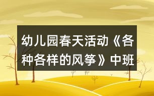 幼兒園春天活動《各種各樣的風箏》中班美術(shù)教案反思