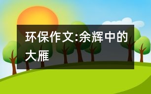 環(huán)保作文:余輝中的大雁